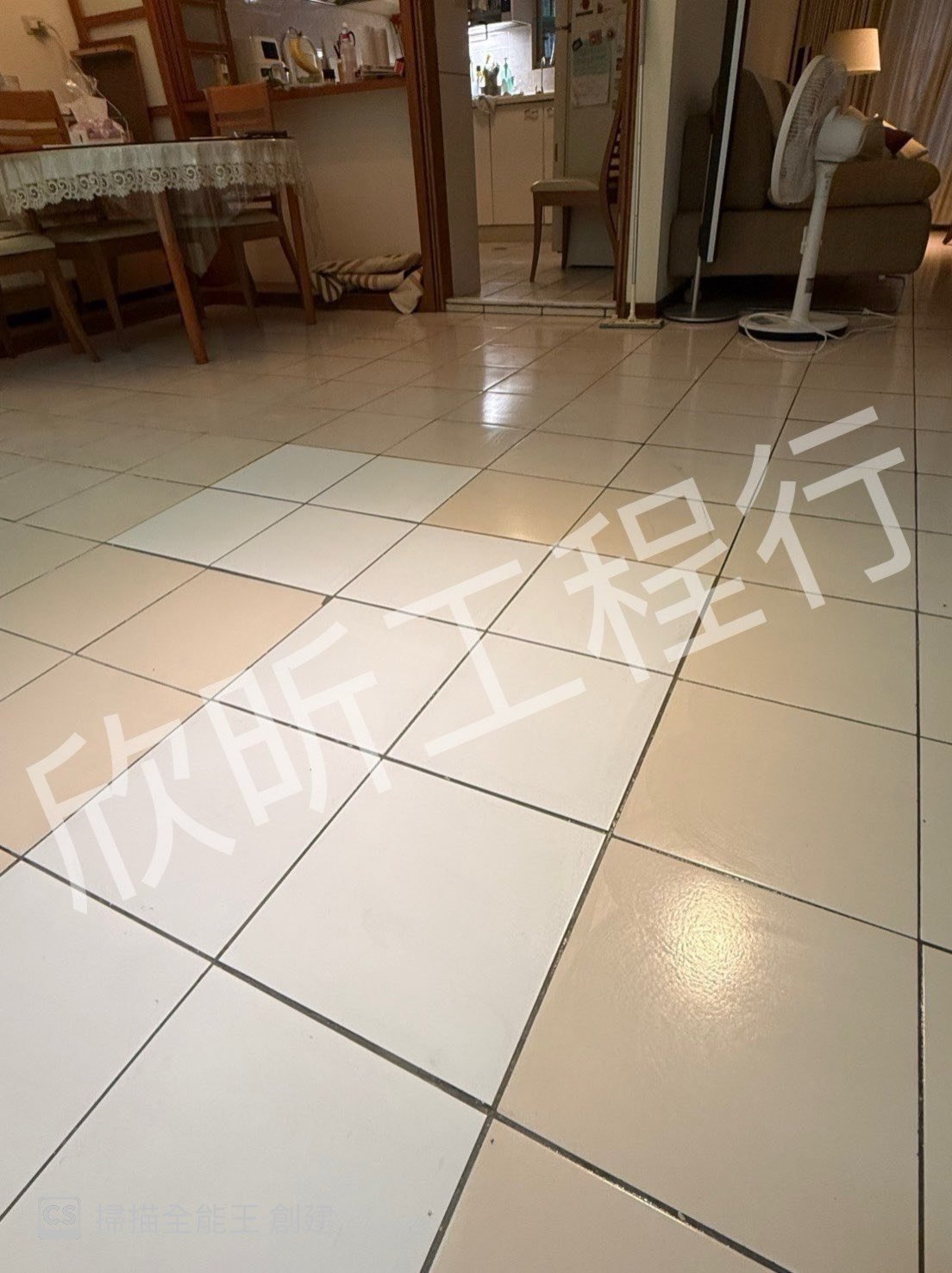 磁磚爆裂 碎裂 緊急修復後